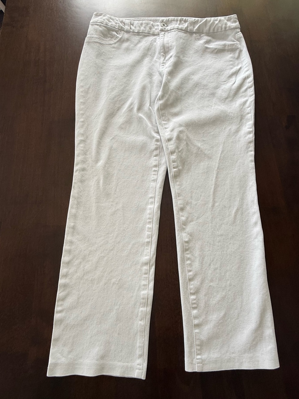 Chico’s White Straight Leg Ankle Pants Size 0.5 Stretch Cropped Jeans